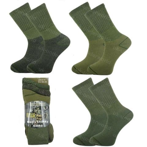 Mens Military Socks 3 Pairs Army Thermal Hiking Boots Walking Combat warm 6-11