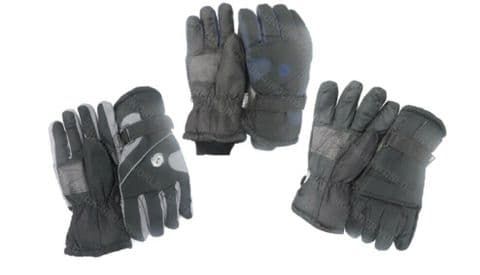 Mens Ski Gloves Thinsulate Padded With Palm Grips Skiing Winter Warm M-L-XL