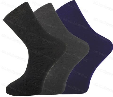Mens Thermal Socks Cotton Mixed Colours Warm Winter Walking Boots 3 Pairs 6-11