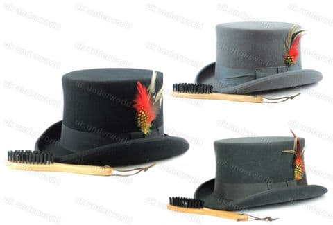 Mens Top Hat 100% Wool Quality Hand Made Wedding Ascot Racers Adults Fancy Dress