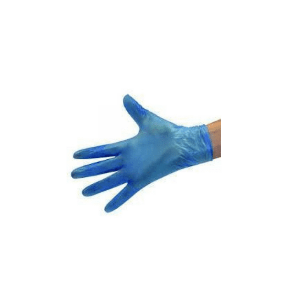 Blue Vinyl Gloves Powder Free x (Bulk Buy) x 100