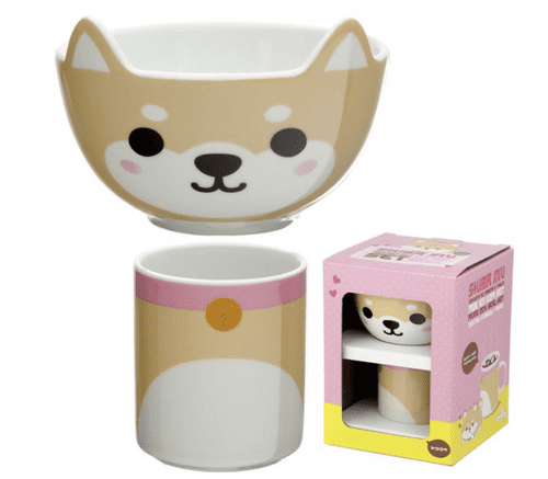 Dog Porcelain Mug and Bowl Set