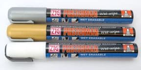 Christmas Pack of 3 Zig Posterman Wet Wipe Chalk Markers 6mm tip