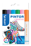 Fun Colours Pack of Fine Pilot Pintor Paint Markers