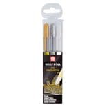 Gold, Silver and White Set of 3 Gelly Roll Metallic Gel Pens