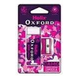 Helix Oxford Camo Pink Eraser and Pencil sharpener