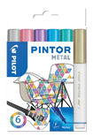 Metallic Colours Pack of Fine Pilot Pintor Paint Markers