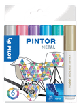 Metallic Colours Pack of Medium Pilot Pintor Paint Markers