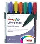 Pack of 7 Pentel 1.5mm-4mm Chalk Markers