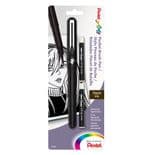 Pentel Pocket Brush Pen Black Barrel Sepia Ink