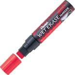Red Pentel Jumbo Tip 10mm-15mm Wet Erase Liquid Chalk Marker Pen SMW56