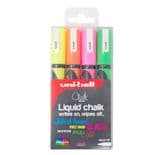 uni Chalk Neon 4 Pack PWE-5M Chalk Markers