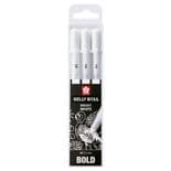 White Bold 10 Gelly Roll Gel Pen Set of 3