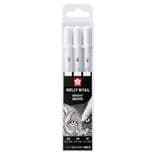 White Mixed Sizes Gelly Roll Gel Pen Set of 3