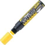 Yellow Pentel Jumbo Tip 10mm-15mm Wet Erase Liquid Chalk Marker Pen SMW56