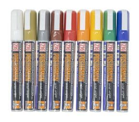 Zig Posterman PMA-330 Medium 2mm Wet Wipe Set of 9 Chalk Markers