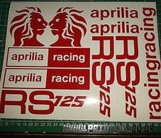 APRILIA RS125  Decal/ Sticker Pack  (type2)