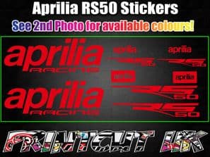 Aprilia RS50 DECALS STICKERS Fairing RS 50 Racing Factory