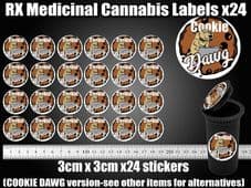 COOKIE DAWG CALI Cannabis Labels Stickers 13 Dram pop Medical Marijuana weed