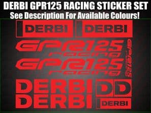 Derbi GPR 125 Racing STICKERS/DECALS GPR125 GPR-125