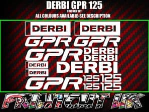 Derbi GPR GP-R 125 STICKERS/DECALS GPR125
