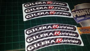 Gilera Runner Rim tape Wheel stickers EXCLUSIVE 50, 125. 172, 180 183 sp vx st E