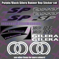Gilera Runner SP Stickers Decals, Purple & Black model  AUTOCOLLANT ETICHETTA