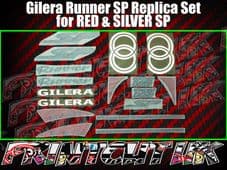 Gilera Runner SP Stickers Decals, RED & SILVER, Set, Kit, Rep, 50 70 125 172 180