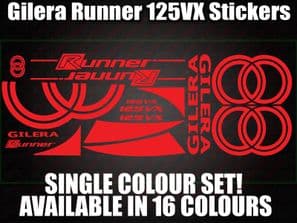Gilera Runner VX 125 Large Decals/Stickers 50 70 125 172 183 210