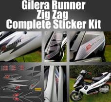 Gilera Runner ZIG ZAG Sticker/Decal Set SP FX FXR VX VXR (FL carbon/Purejet/lightning)