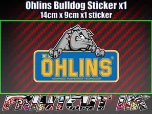 Ohlins Bulldog Decal Sticker x1 Suspension car van Bike Shock motorcycle biker