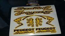 Peugeot Speedfight 2 Sticker/Decal Set  *YELLOW & BLACK* 50, 70, 100, speedy pug