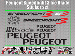 Peugeot speedfight 3 ICE BLADE Decals/Stickers SF3 iceblade
