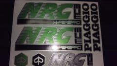 Piaggio NRG MC3 Decals / Sticker kit graphics Green/Silver/Black
