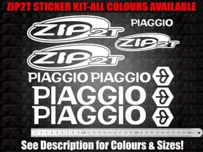 Piaggio Zip 2T Sticker Kit 50, 70, 125, 172, 180, 183,