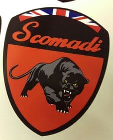 Scomadi Logo Badge Printed Decal Sticker Custom ATOMIC ORANGE FP TL 50 125 200