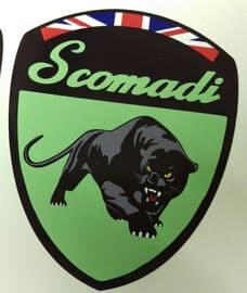 Scomadi Logo Badge Printed Decal Sticker Mod Custom MINT GREEN FP TL 50 125 200