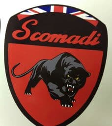 Scomadi Logo Badge Printed Decal Sticker Mod Nos Custom RED FP TL 50 125 200