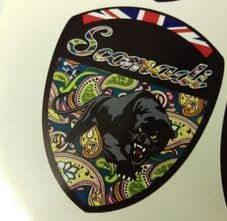 Scomadi Logo Badge Printed Decal Sticker PRETTY GREEN PAISLEY FP TL 50 125 200