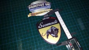 Scomadi Logo Printed Decal Sticker Vespa innocenti lambretta mod nos vinyl GOLD