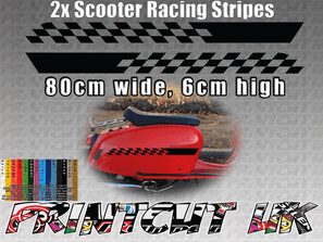 Scooter Racing Stripes Stickers for Scomadi, Vespa, Lambretta, LML, Royalloy, B