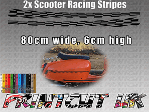 Scooter Racing Stripes Stickers for Scomadi, Vespa, Lambretta, LML, Royalloy, C