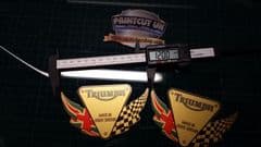 Triumph flag Decal x2 sticker decal graphics restoration replacement GOLD