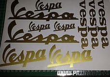 Vespa-10 assorted Stickers, GT, GTS, LX, ET, PX, GS, PK