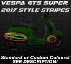 Vespa GTS Super 2017 style Decal / Sticker stripe Kit custom aftermarket