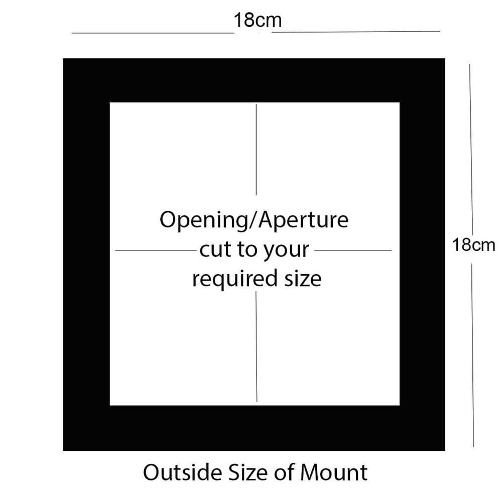18cm x 18cm External Size Mount - Square