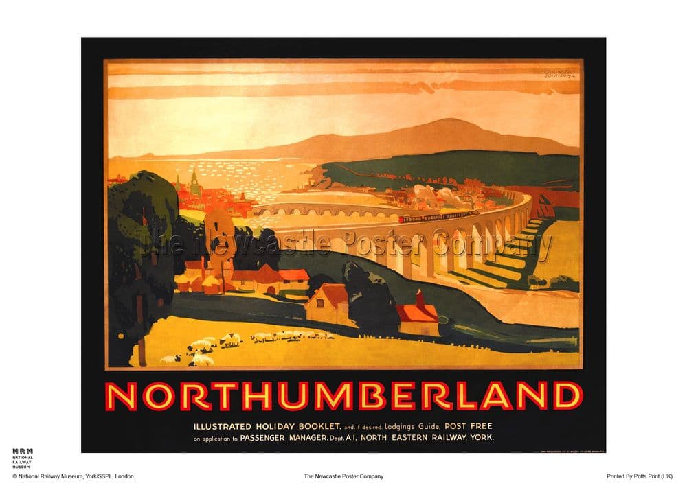 Northumberland - Berwick - Railway & Travel Poster