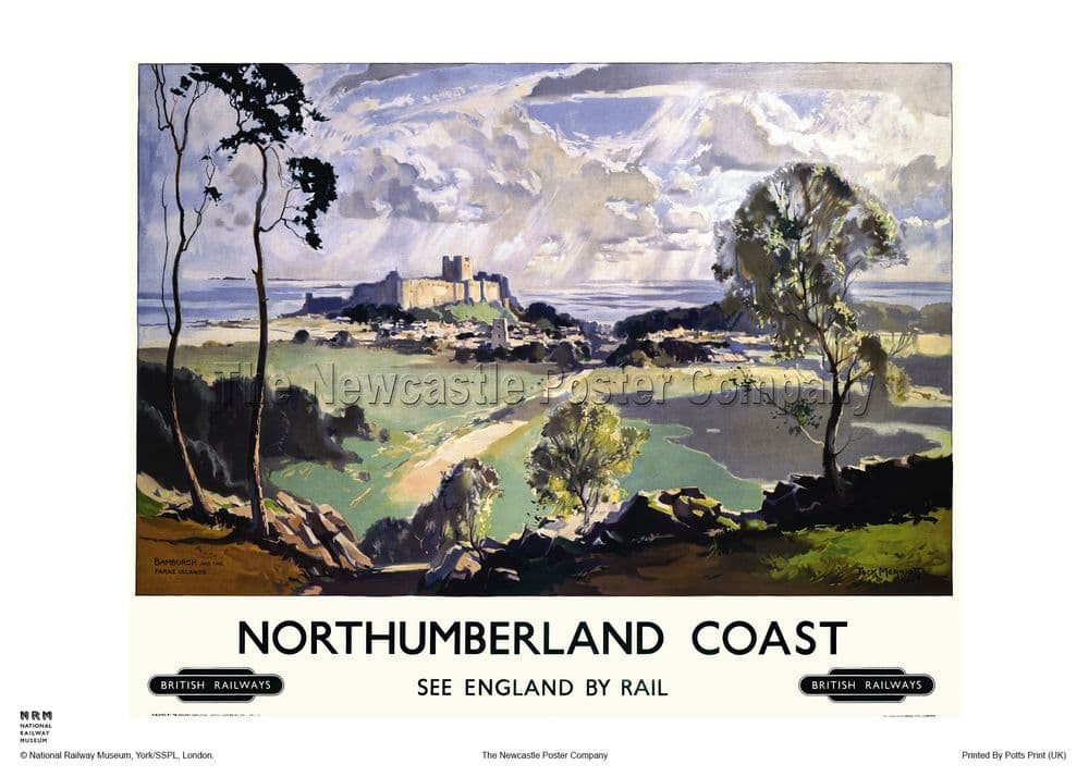 Northumberland - Coast - Railway & Travel Poster