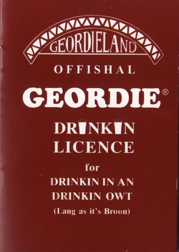 Offishal Geordie Drinkin' Licence