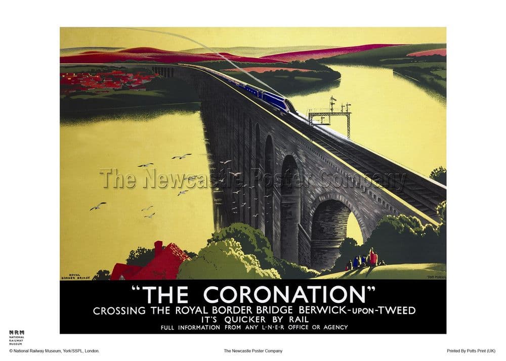The Coronation - Berwick - Railway & Travel Poster